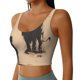 thumbnail image 2 of Fotbe Child And Lion Sketch Sujetador Deportivo Largo sin Aros para Mujer con Almohadillas y Soporte Medio, Transpirable y Absorbente, Camiseta Tipo Chaleco o Tank Top-Small, 2 of 8