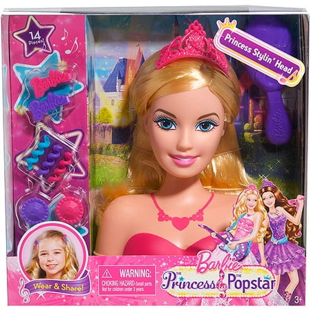Barbie Princess and the Popstar Styling Head - Walmart.com