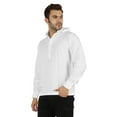 thumbnail image 4 of Inkmeso Solid Henley Hooded Short Kurta For MensLong Sleeve Cotton T-shirt Regular Fit Summer Wear, 4 of 7