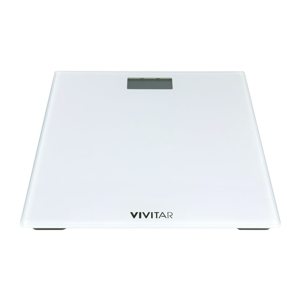 Vivitar Healthy Balance Digital Bathroom Scale With Jumbo LCD Display in White