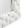 thumbnail image 4 of Benjara Cid 80 Inch Full Length Floor Mirror, Tufted Faux Leather Frame, White, 4 of 5