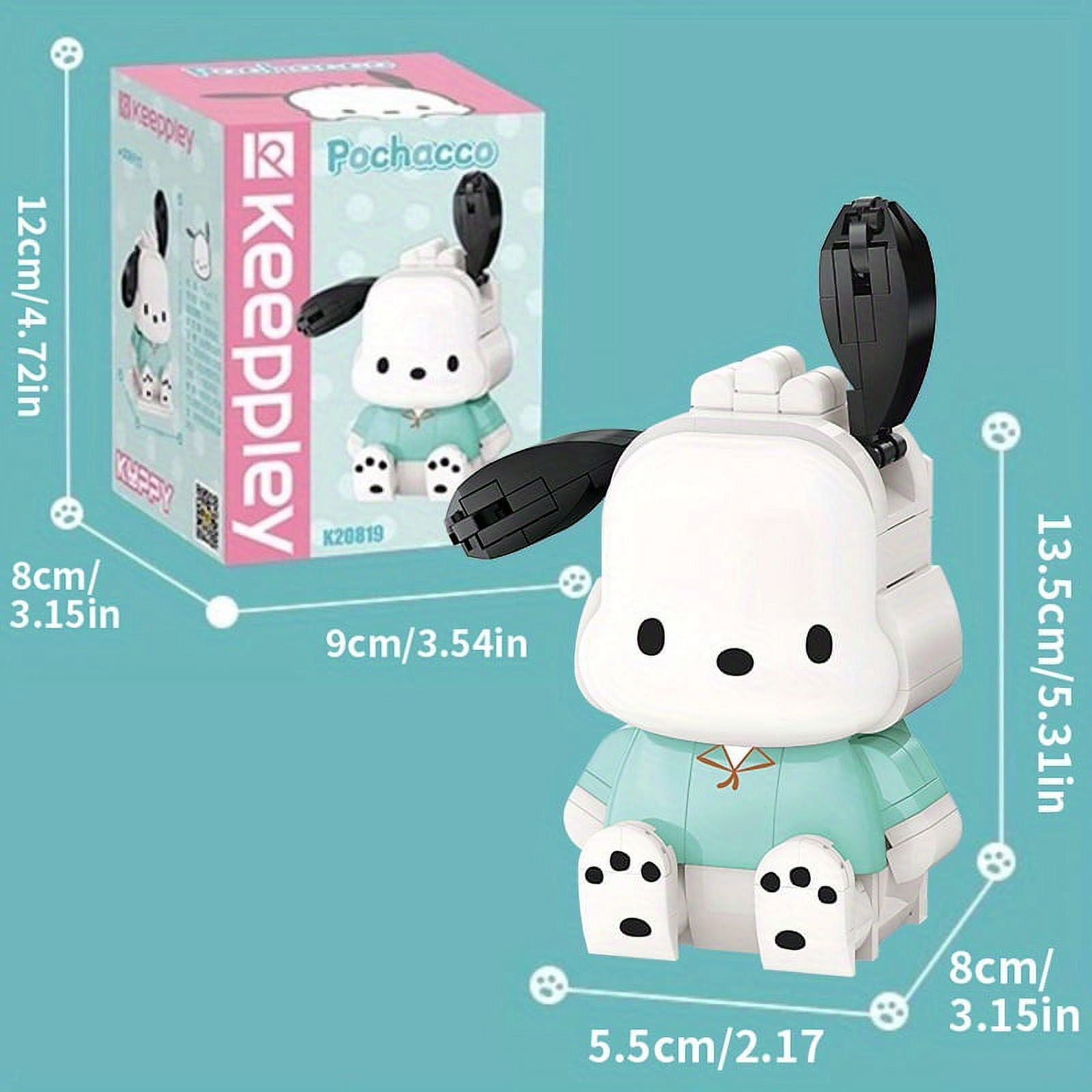 Keeppley Pochacco Cake Cup Building Blocks Model Kawaii Genuine