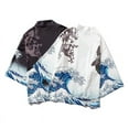 thumbnail image 2 of Vintage Kanagawa Wave Carp Print Shirt Traditional Haori Cosplay Kimono Women Men Harajuku Japanese Fashion Cardigan Yukata, 2 of 5