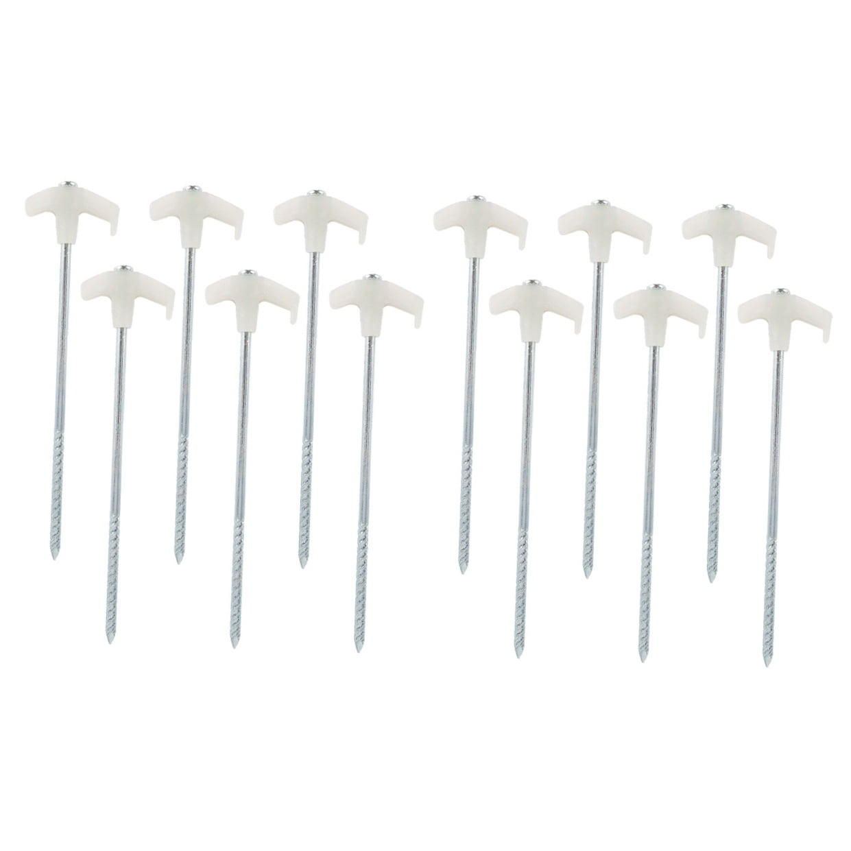TAILTOSS  Fluorescent Tent Nails Silver for Camping and Hiking Sturdy and Safe At Night