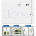 thumbnail image 2 of Duslogis Black Out Curtain - 40" x 58" 100% Black Out Shade for Window Cover Paper Film, Portable Travel Blackout Curtains Temporary Blind Screen No Drill Cut to Size (White-Black), 2 of 7
