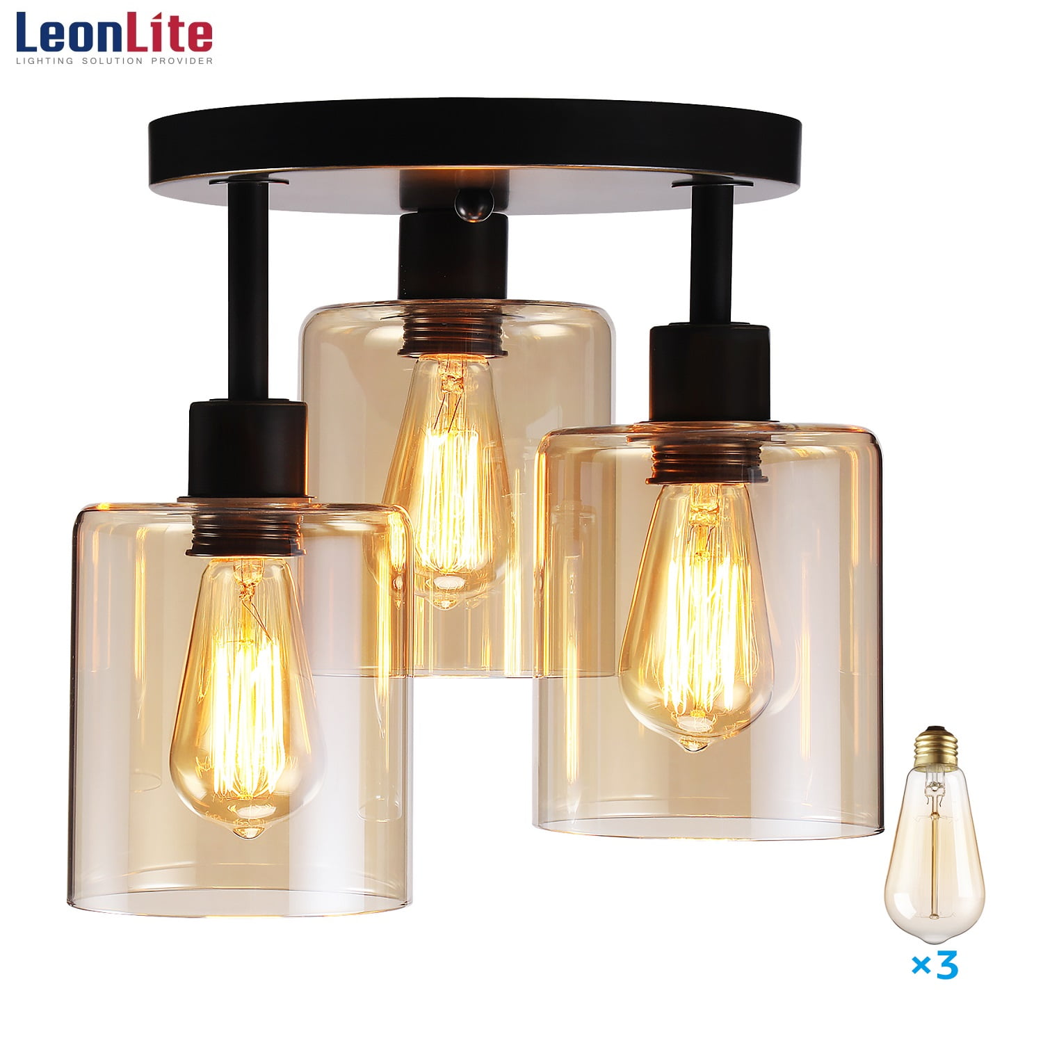 3Pcs Light Accessory Vintage Light Shade Ceiling Lamp Cover for Home Bedroom 