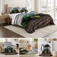 thumbnail image 6 of King Quilt Set 96''x106'', Farm Tractor Lightweight Bedspread Coverlet Set with 2 Pillow Shams, Green Truck Country Rustic Field Harvester Breathable All Season Quilt Bedding for Bedroom/Guest Room, 6 of 9