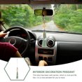 thumbnail image 6 of YSNOOWE Rear Mirror Decor 1Pack Green Tassel Pendant for Car Accessories with Wood, 6 of 8
