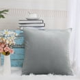 thumbnail image 4 of Unique Bargains Luxury Euro Velvet Square Decorative Throw Pillow Cover, 18" x 18" Gray, 4 of 8