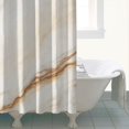 thumbnail image 4 of White Gold Marble Pattern Shower Curtain 84"x72" ,Bathroom Decorative Shower Curtains Set with 12 Hooks,Modern Waterproof Washable Shower Curtain, 4 of 6