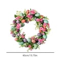 thumbnail image 3 of Blaxill Easter Wreath, Front Door Decorations, Artificial Greenery, Spring Home Decor, Multicolor 15.75"x15.75" Plastic, Indoor Outdoor Party Garden, 3 of 7