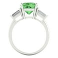thumbnail image 4 of Three-Stone Engagement Ring for Women - 3ct Simulated Green Diamond in 18K White Gold Promise Ring, 4 of 6