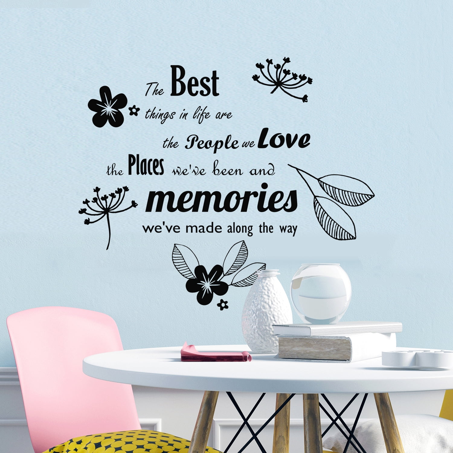 THE BEST THINGS IN LIFE QUOTE WALL ART DECAL STICKER DECOR LETTERING HOME DECAL