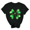 thumbnail image 4 of Ounisa Womens Funny St Patricks Day Bows T Shirts for Girls Cute Short Sleeve Tees for Saint Patricks Day, 4 of 5