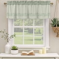 thumbnail image 2 of 2 Pack Sage Green Botanical Valances for Windows Bedroom Living Room Window Treatments, Spring Floral Leaf Rod Pocket Valance Drapes Short Kitchen Curtains Over Sink 42"x12", 2 of 8