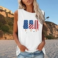 thumbnail image 3 of Usmixi 4th of July Tank Top for Women Comfy Loose Fit Patriotic Independence Day Shirts Vest Summer Popsicle Flag Print Round Neck Sleeveless Fashion Blouses White s, 3 of 4
