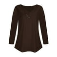 thumbnail image 4 of Samickarr Pullover Tunic Tops For Women Loose Fit Dressy Fall Long Sleeve Tunic Tops For Leggings V Neck Button Casual Blouse Sweatshirt, 4 of 4