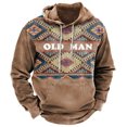thumbnail image 4 of Sudadera con capucha con estampado gráfico vintage para hombre, jersey con estampado tradicional indio, sudaderas con capucha informales de gran tamaño, ropa para hombre, ropa unisex, 4 of 5