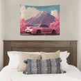 thumbnail image 4 of RKSupls Pink Sports Car Tapestry, Home Tapestry Suitable for Hanging for Decorative Wall Hanging, Decorative Bedroom, Living Room Decoration - 40*30in, 4 of 6
