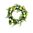 thumbnail image 2 of Simulated Birds Egg Spring Wreath with Colorful Leaf Ring for Front Door Wall Easter Decoration, 2 of 6