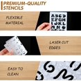 thumbnail image 2 of 28 Pieces Letter and Number Stencils Reusable Plastic Letter Stencils Alphabet Journal Stencils Font Templates for Notebook, Diary, Scrapbook, DIY Drawing Template on Wood Glass Door Holiday Decor, 2 of 7