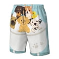 thumbnail image 4 of Cauagu Cute Dog In Bathtub Print Men's Swim Trunks,Hawaiian Bathing Suit Swimsuits Beach Shorts with Pockets for Men Quick Dry Swimming Board Shorts-3X-Large, 4 of 6