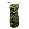 thumbnail image 1 of Fridja Pleated European And American Style Leopard Print Halter Short Dress Dress, 1 of 3