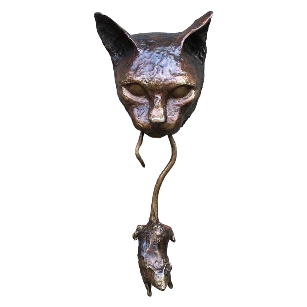 Mouse Door Knocker Sculpture Ornament, Wall home and garden Mount Statue, indoor and outdoor Decorations - image 2 of 7