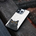 thumbnail image 4 of FINCIBO Soft Rubber Protector Cover Case for Apple iPhone 13 Pro 6.1" 2021 (NOT FIT Apple iPhone 13 mini 5.4" 2021/iPhone 13 6.1" 2021/iPhone 13 Pro Max 6.7" 2021), Black Bombay Kitten Cat, 4 of 5