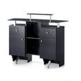 thumbnail image 2 of Glasglow I Reception Desk with Glass Top, Office Restaurant Beauty Salon Furniture, Black 50" L x 19" W, 2 of 4
