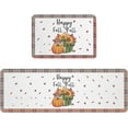 thumbnail image 2 of Kitchen Rug Mat Pumpkin Sunflower Fall, Set of 2, Anti-Fatigue Non-Skid Washable Kitchen Runner Rugs, Red Black Buffalo Plain Soft Comfort Rug for Kitchen, Floor Home, Front of Sink, Laundry, 2 of 6