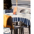 thumbnail image 5 of Beach Shells Ocean Starfish Navy Blue Square Tablecloth with Zipper,Waterproof Table Cloth with Umbrella Hole Patio Tablecloths for Outdoor Tables,Summer Coastal Coral Washable Spillproof Table Cover, 5 of 6
