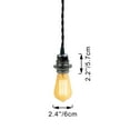 thumbnail image 6 of Kiven Plug in Industrial Pendant Light, Pulley Hanging Light 15FT Plug-in Cord and Dimmer Switch, Vintage Style Metal Ceiling Pendant Light,Pearl Black Finish, 6 of 7