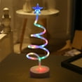 thumbnail image 4 of Wadada Christmas Tree Light, 14'' Battery Operated Christmas Tree Night Light, Crystal Spiral Xmas Tree Table Lamp with Star Light & Metal Stand, Christmas Decoration for Home Room Desk Indoor, 4 of 6
