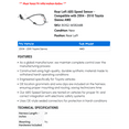 thumbnail image 2 of Rear Left ABS Speed Sensor - Compatible with 2004 - 2010 Toyota Sienna AWD 2005 2006 2007 2008 2009, 2 of 2