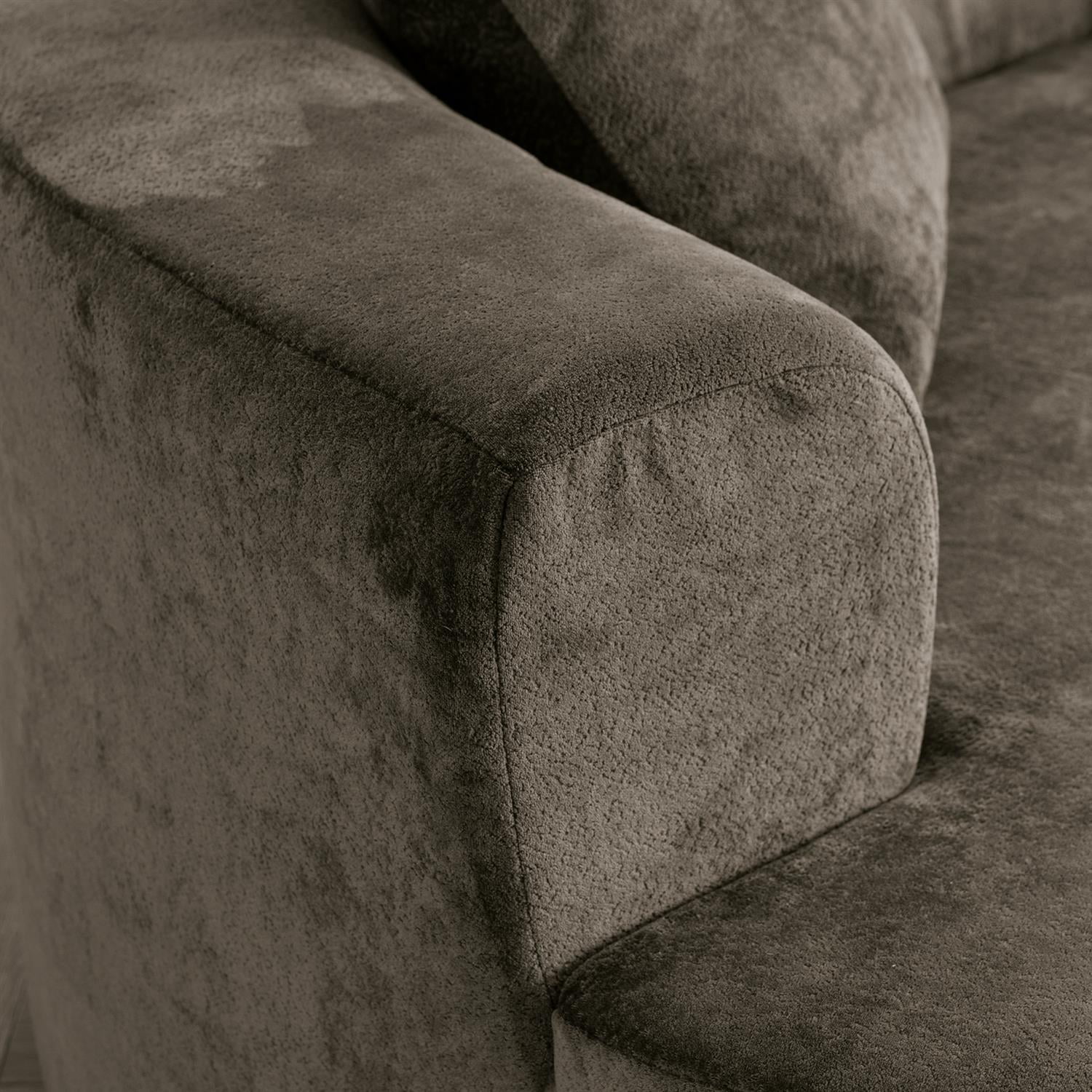 Demi Bonn 79" Moon Shaped Modern Sofa Bed, Deep Seat Cat Waist Sectional, Chenille Fabric Compressed Sponge Couch for Living Room, Gray