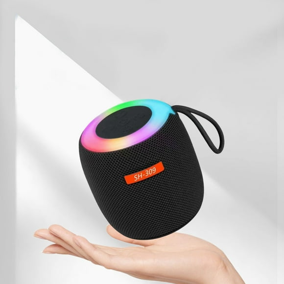 LSLJS Système de Son Bluetooth Sans Fil, Veilleuse RVB Colorée, Mini Système de Son Portable d'Extérieur en Tissu avec Caisson de Basses, Facile à Transporter, et Qualité Sonore Claire, Audio Bluetooth