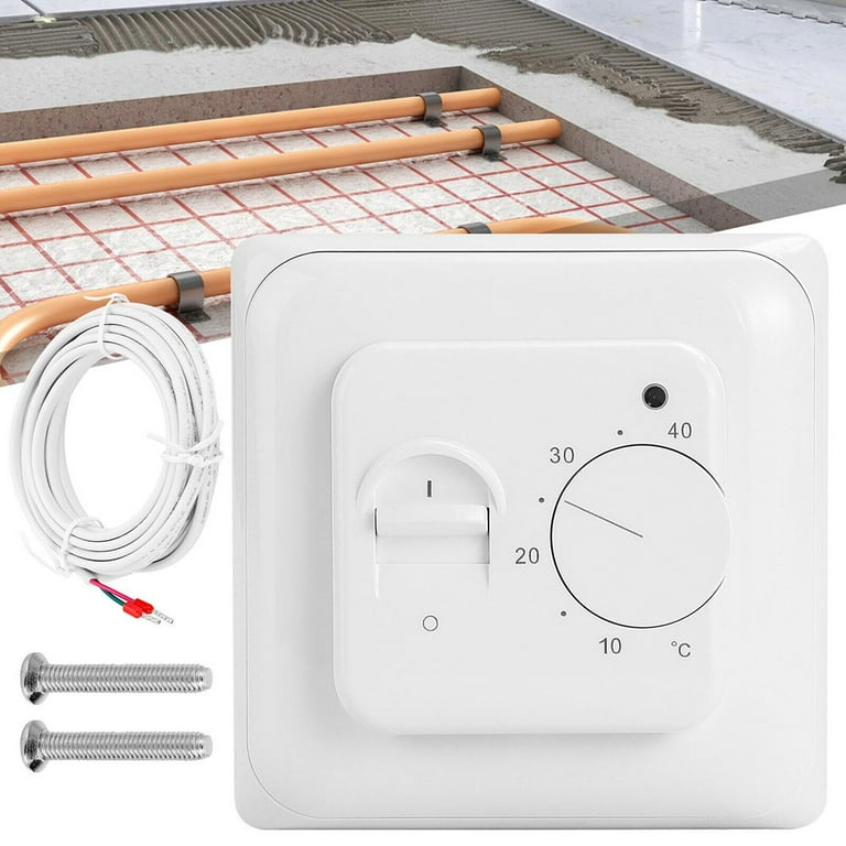 Yannee Electric UnderFloor Heating Thermostat Control Switch+ Floor Sensor  White 16A