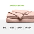 thumbnail image 6 of Cariloha Resort Bamboo Viscose 4-Piece Bed Sheet Set - Cooling, Odor-Resistant, Sustainable, Hypoallergenic, Soft and Durable - Flat and Fitted Sheets and Two Pillowcases - Queen - Blush, 6 of 7