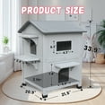 thumbnail image 3 of outdoor cat house Insulated Cat House with Escape Door, Waterproof 2 Story Outdoor Houses for Cats Outside Cat Shelter, Spacious, Clean Easily, 3 of 8
