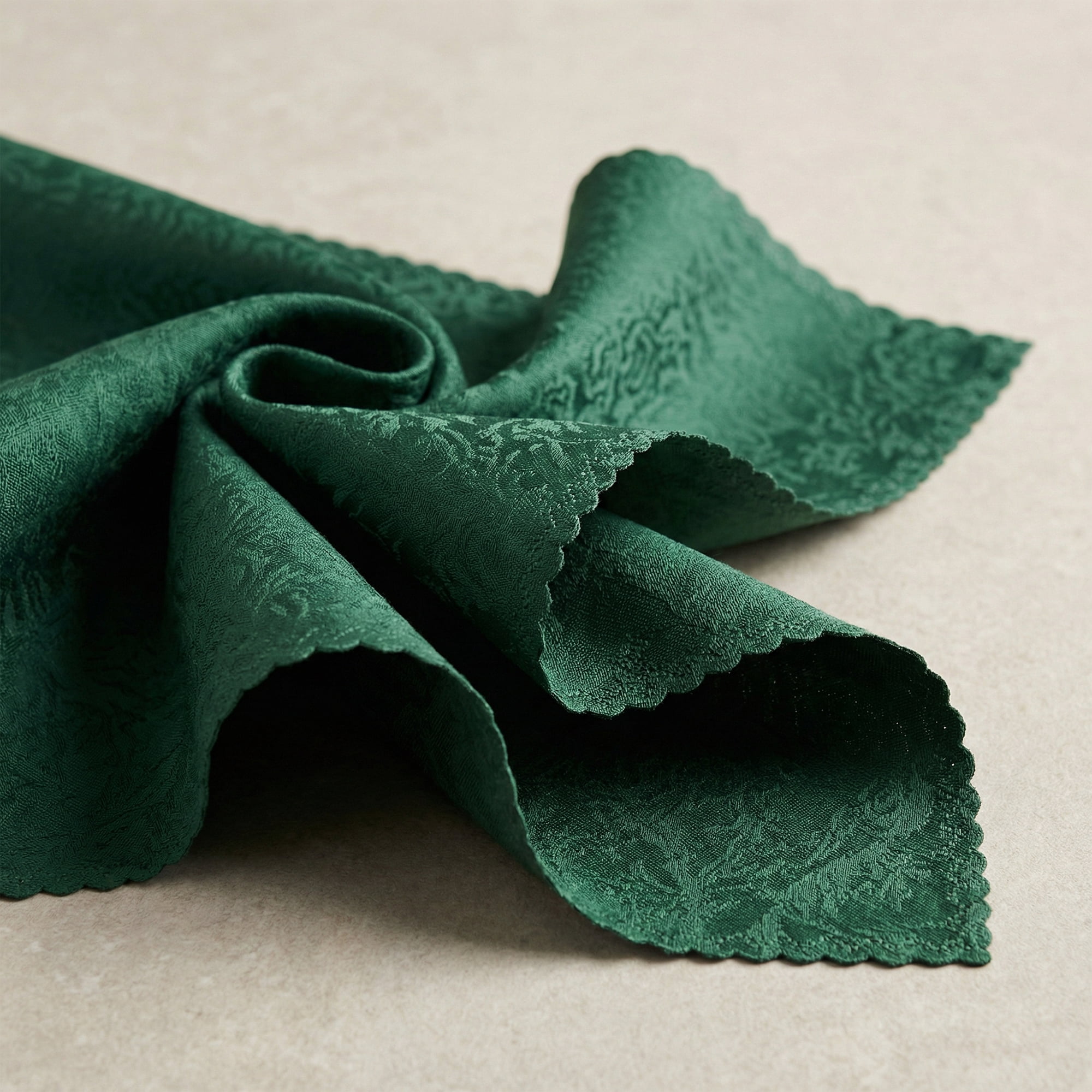 Unique Bargains 12Pcs Reusable Party Cloth Napkins Dark Green 19x19inch