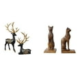 thumbnail image 1 of Estatua de escultura de ciervo,Escultura de ciervo para sala de estar con luz de resina.,Figura de mesa,Estatua de gato sujetalibros para oficina,decoración del hogar,Escultura Sujetalibros, 1 of 8
