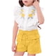 thumbnail image 1 of Odeerbi 2-8 Años Niñas Trajes de Verano Camisetas de Tirantes de Algodón Con Volantes Bordados Pantalones Cortos Conjunto de Dos Piezas Sin Mangas, 1 of 9