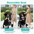 thumbnail image 5 of Babyjoy 2 in 1 Baby Stroller Folding High Landscape Pushchair with Bassinet Mode Black, 5 of 9