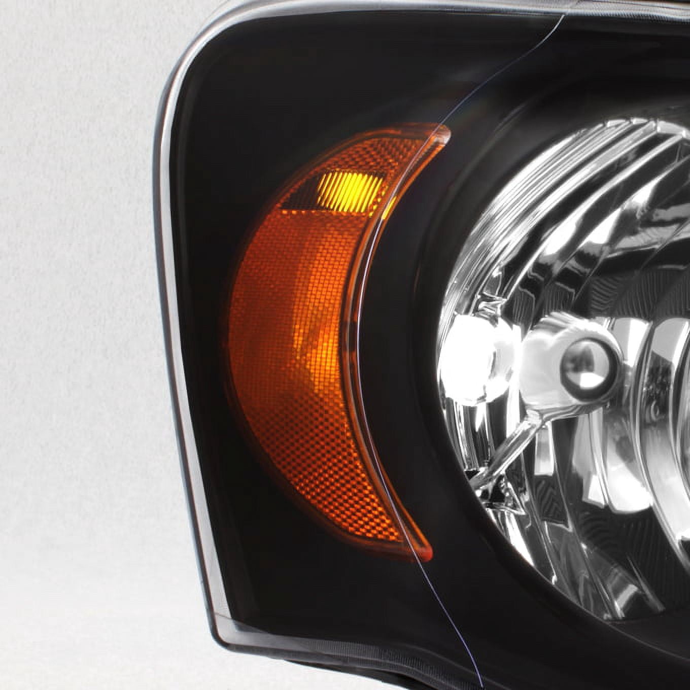 AKKON - For 2007 2008 2009 Chrysler Aspen Matte Black Headlights Headlamps LH Left & RH Right Side Pair Assembly