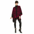 thumbnail image 5 of Women's Shawl Wrap Poncho for Cape Ruana for Travel Plane Blanket, Reversible Open Front Design (PC09-13), 5 of 5