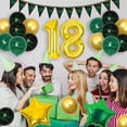 thumbnail image 4 of 40th Birthday Decoration Green, Happy 40th Birthday Banner for Women Men, 40th Birthday Balloons Green and Black 40th Birthday Bunting Flag Gold 40 Foil Balloon for Her Him 40 Year Old Birthday, 4 of 6