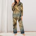 thumbnail image 2 of Rocae Vintage Compass for Pajamas for Women Set Lounge Sets Women's Long-Sleeved Pj Set -Small, 2 of 7