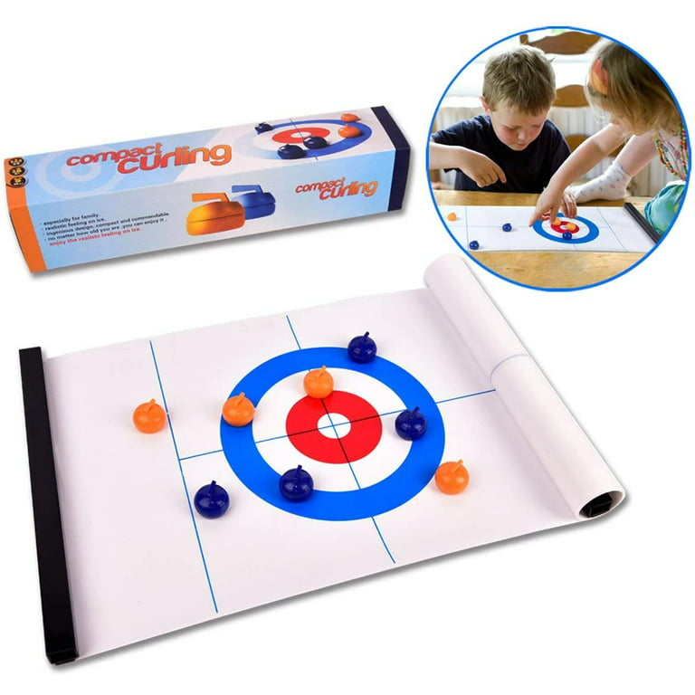  Compact Curling Game,Winter Sports Curling,Portable Family  Board Games for Kids and Adults,Curling Game Tabletop,Winter  Shuffleboard,Home, Office, Desk and Small Spaces,White,One Size : Sports &  Outdoors