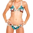 thumbnail image 2 of Flower Butterfly Detachable Sponge Adjustable Strap Bikini Set Two-Pack Swimsuit for Women, 2 of 6